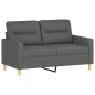vidaXL Sofá de 2 plazas de tela gris oscuro 120 cm vidaXL Sofá de 2 plazas de tela gris oscuro 120 cm