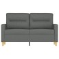 vidaXL Sofá de 2 plazas de tela gris oscuro 120 cm vidaXL Sofá de 2 plazas de tela gris oscuro 120 cm