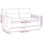 vidaXL Sofá de 2 plazas de tela gris oscuro 120 cm vidaXL Sofá de 2 plazas de tela gris oscuro 120 cm