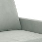 vidaXL Juego de sofás 4 piezas terciopelo gris claro vidaXL Juego de sofás 4 piezas terciopelo gris claro