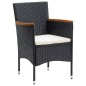 vidaXL Juego de comedor de jardín de 5 piezas negro vidaXL Juego de comedor de jardín de 5 piezas negro
