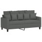 vidaXL Sofá de 2 plazas de tela gris oscuro 140 cm vidaXL Sofá de 2 plazas de tela gris oscuro 140 cm
