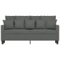 vidaXL Sofá de 2 plazas de tela gris oscuro 140 cm vidaXL Sofá de 2 plazas de tela gris oscuro 140 cm