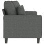 vidaXL Sofá de 2 plazas de tela gris oscuro 140 cm vidaXL Sofá de 2 plazas de tela gris oscuro 140 cm