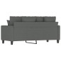 vidaXL Sofá de 2 plazas de tela gris oscuro 140 cm vidaXL Sofá de 2 plazas de tela gris oscuro 140 cm