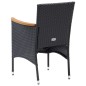 vidaXL Juego de comedor de jardín de 5 piezas negro vidaXL Juego de comedor de jardín de 5 piezas negro