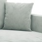 vidaXL Sofá de 3 plazas terciopelo gris claro 180 cm vidaXL Sofá de 3 plazas terciopelo gris claro 180 cm