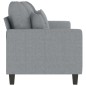 vidaXL Sofá de 3 plazas de tela gris claro 180 cm