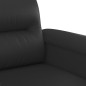 vidaXL Juego de sofás con cojines 3 piezas cuero sintético negro vidaXL Juego de sofás con cojines 3 piezas cuero sintético negro