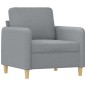 vidaXL Sillón de tela gris claro 60 cm vidaXL Sillón de tela gris claro 60 cm