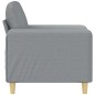vidaXL Sillón de tela gris claro 60 cm vidaXL Sillón de tela gris claro 60 cm