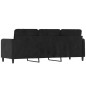 vidaXL Sofá de 3 plazas terciopelo negro 180 cm vidaXL Sofá de 3 plazas terciopelo negro 180 cm