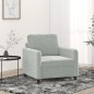 vidaXL Sillón de terciopelo gris claro 60 cm vidaXL Sillón de terciopelo gris claro 60 cm
