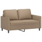 vidaXL Sofá de 2 plazas de cuero sintético color capuchino 120 cm vidaXL Sofá de 2 plazas de cuero sintético color capuchino 120 cm