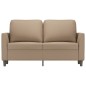 vidaXL Sofá de 2 plazas de cuero sintético color capuchino 120 cm vidaXL Sofá de 2 plazas de cuero sintético color capuchino 120 cm