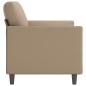 vidaXL Sofá de 2 plazas de cuero sintético color capuchino 120 cm vidaXL Sofá de 2 plazas de cuero sintético color capuchino 120 cm
