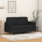 vidaXL Sofá de 2 plazas de tela negro 120 cm vidaXL Sofá de 2 plazas de tela negro 120 cm