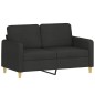 vidaXL Sofá de 2 plazas de tela negro 120 cm vidaXL Sofá de 2 plazas de tela negro 120 cm