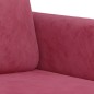 vidaXL Juego de sofás 2 piezas terciopelo rojo tinto vidaXL Juego de sofás 2 piezas terciopelo rojo tinto