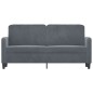 vidaXL Sofá de 2 plazas de terciopelo gris oscuro 140 cm