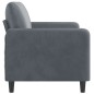 vidaXL Sofá de 2 plazas de terciopelo gris oscuro 140 cm