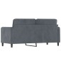 vidaXL Sofá de 2 plazas de terciopelo gris oscuro 140 cm