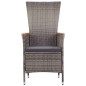 vidaXL Juego de comedor para jardín 5 piezas gris