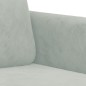 vidaXL Juego de sofás 3 piezas terciopelo gris claro vidaXL Juego de sofás 3 piezas terciopelo gris claro