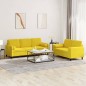 vidaXL Juego de sofás con cojines 2 piezas terciopelo amarillo vidaXL Juego de sofás con cojines 2 piezas terciopelo amarillo