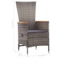 vidaXL Juego de comedor para jardín 5 piezas gris