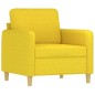 vidaXL Juego de sofás con cojines 3 piezas tela amarillo claro vidaXL Juego de sofás con cojines 3 piezas tela amarillo claro