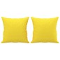 vidaXL Juego de sofás con cojines 3 piezas tela amarillo claro vidaXL Juego de sofás con cojines 3 piezas tela amarillo claro