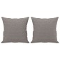 vidaXL Juego de sofás con cojines 3 piezas tela gris taupe vidaXL Juego de sofás con cojines 3 piezas tela gris taupe