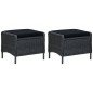 vidaXL Juego de comedor para jardín de 7 piezas gris oscuro