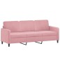 vidaXL Juego de sofás con cojines 2 piezas terciopelo rosa vidaXL Juego de sofás con cojines 2 piezas terciopelo rosa