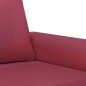 vidaXL Juego de sofás con cojines 2 piezas cuero sintético rojo tinto vidaXL Juego de sofás con cojines 2 piezas cuero sintético rojo tinto