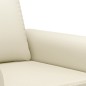 vidaXL Juego de sofás con cojines 2 piezas cuero sintético crema vidaXL Juego de sofás con cojines 2 piezas cuero sintético crema