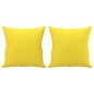 vidaXL Juego de sofás con cojines 2 piezas tela amarillo claro vidaXL Juego de sofás con cojines 2 piezas tela amarillo claro