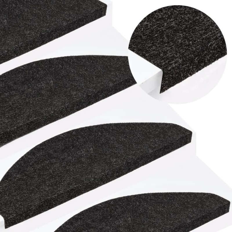 vidaXL Alfombrilla autoadhesiva de escalera 15 uds 65x22,5x3,5 cm vidaXL Alfombrilla autoadhesiva de escalera 15 uds 65x22,5x3,5 cm