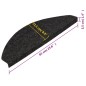 vidaXL Alfombrilla autoadhesiva de escalera 15 uds 65x22,5x3,5 cm vidaXL Alfombrilla autoadhesiva de escalera 15 uds 65x22,5x3,5 cm