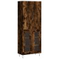 vidaXL Aparador alto madera contrachapada roble ahumado 69,5x34x180 cm vidaXL Aparador alto madera contrachapada roble ahumado 69,5x34x180 cm