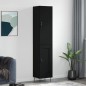 vidaXL Aparador de madera contrachapada negro 34,5x34x180 cm vidaXL Aparador de madera contrachapada negro 34,5x34x180 cm