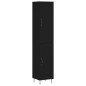 vidaXL Aparador de madera contrachapada negro 34,5x34x180 cm vidaXL Aparador de madera contrachapada negro 34,5x34x180 cm