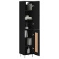 vidaXL Aparador de madera contrachapada negro 34,5x34x180 cm vidaXL Aparador de madera contrachapada negro 34,5x34x180 cm