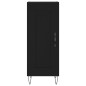 vidaXL Aparador de madera contrachapada negro 34,5x34x180 cm vidaXL Aparador de madera contrachapada negro 34,5x34x180 cm
