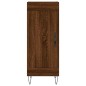 vidaXL Aparador alto madera contrachapada roble marrón 34,5x34x180 cm