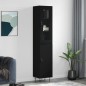 vidaXL Aparador de madera contrachapada negro 34,5x34x180 cm vidaXL Aparador de madera contrachapada negro 34,5x34x180 cm