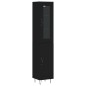 vidaXL Aparador de madera contrachapada negro 34,5x34x180 cm vidaXL Aparador de madera contrachapada negro 34,5x34x180 cm