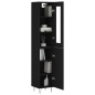 vidaXL Aparador de madera contrachapada negro 34,5x34x180 cm vidaXL Aparador de madera contrachapada negro 34,5x34x180 cm
