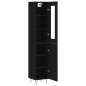 vidaXL Aparador de madera contrachapada negro 34,5x34x180 cm vidaXL Aparador de madera contrachapada negro 34,5x34x180 cm